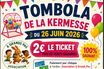 TOMBOLA KERMESSE - VENTE DE TICKETS - 4 PERMANENCES EN MAIRIE