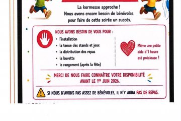 Kermesse appel de bénévoles